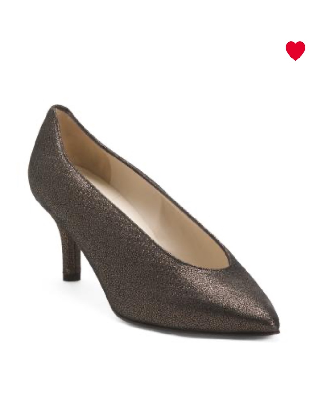 Amalfi Shimmering Grafite Pointed-Toe Mid Heel Pump